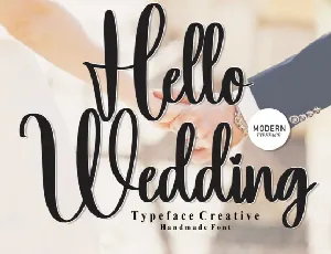 Hello Wedding Script font