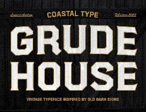 Grude House font