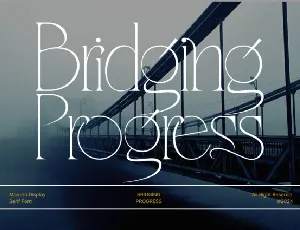 Bridging Progress font