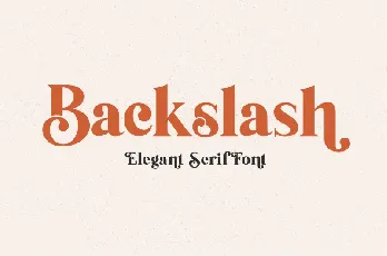 Backslash Serif font