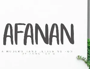 AFANAN Brush Free Download font