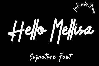 Hello Mellisa font