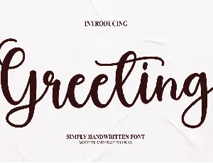 Greeting font