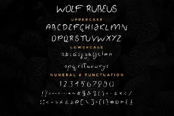 Wolf Rubeus Demo font