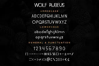 Wolf Rubeus Demo font