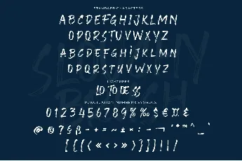 Slouchy Brush font