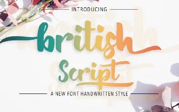 British Script font