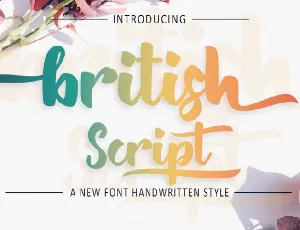 British Script font