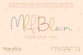 MLF Bloom SingleLine Trial font