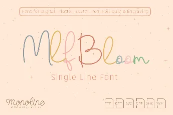 MLF Bloom SingleLine Trial font