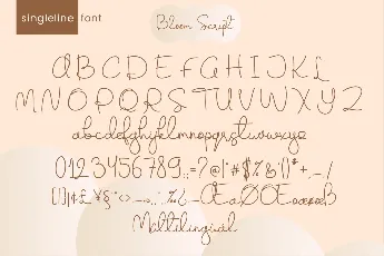 MLF Bloom SingleLine Trial font