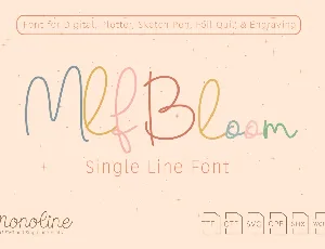 MLF Bloom SingleLine Trial font