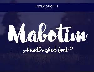 Mabotim Brush Free font