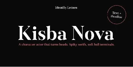 Kisba Nova Family font