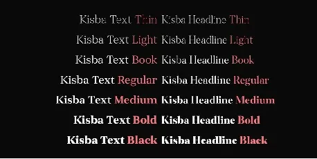 Kisba Nova Family font