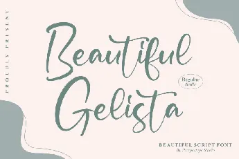 Beautiful Gelista font