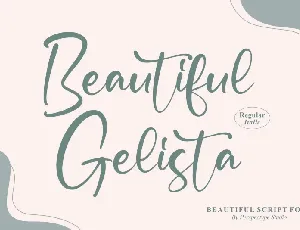 Beautiful Gelista font