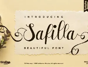 Safilla Calligraphy font