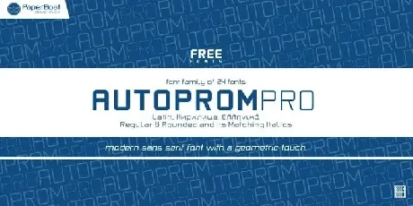 Autoprom Sans Serif font