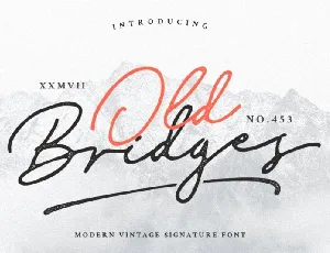 Old Bridges Signature font