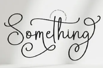 Something Script Typeface font