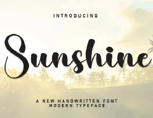 Sunshine Script font