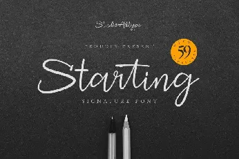 Starting Signature font