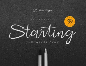 Starting Signature font