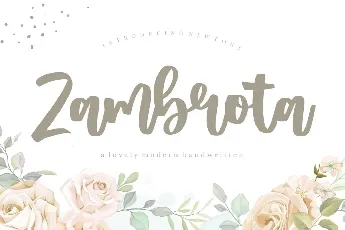 Zambrota font