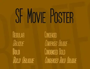 SF Movie Poster font