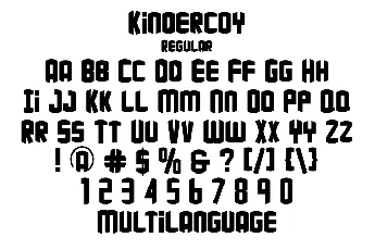 Kindercoy Demo font