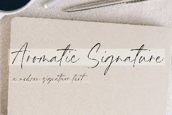 Aromatic Signature font