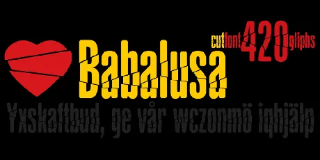 Babalusa Cut font