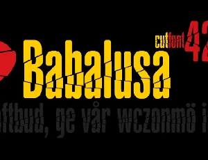 Babalusa Cut font
