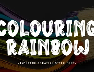 Colouring Rainbow font