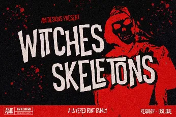 Witches Skeletons font