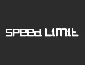 Speed Limit Demo font