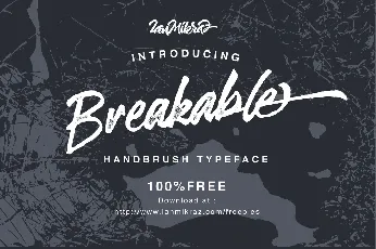 Breakable Brush Free font