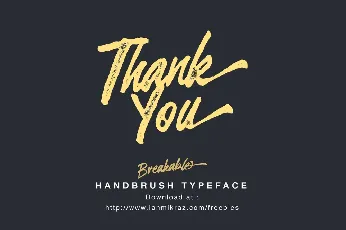 Breakable Brush Free font