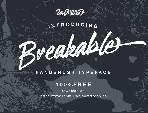 Breakable Brush Free font