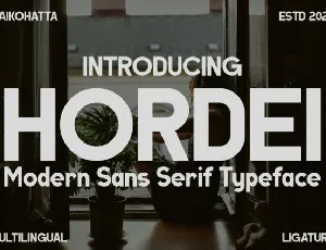 Hordei font