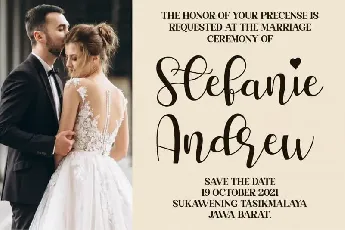 Hello Stefanie Calligraphy font