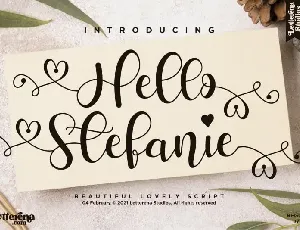 Hello Stefanie Calligraphy font