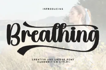 Breathing Script font