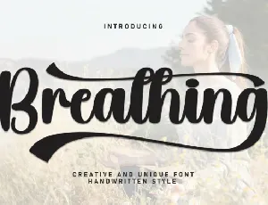 Breathing Script font