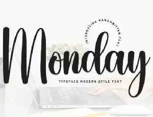 Monday Handwritten Typeface font