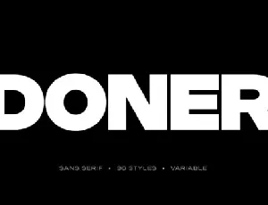 Doner Family font