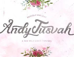 Andy Tusvah Bold Script font