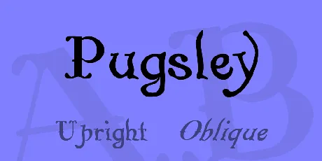 Pugsley font