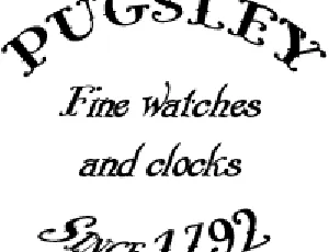 Pugsley font